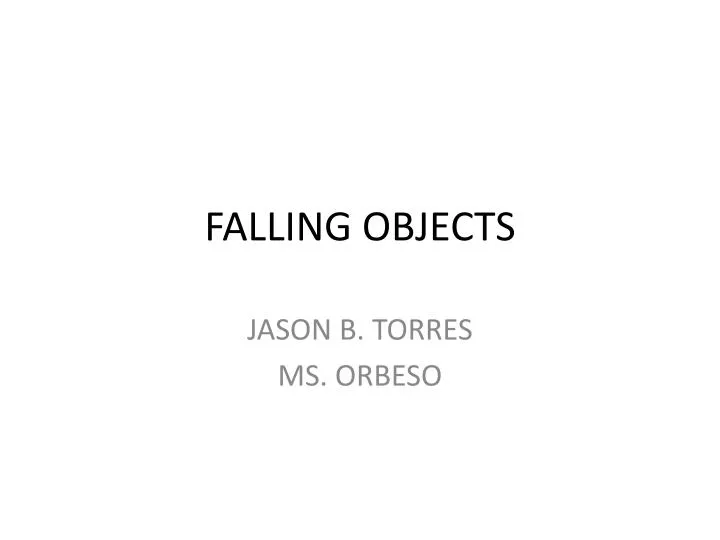 falling objects