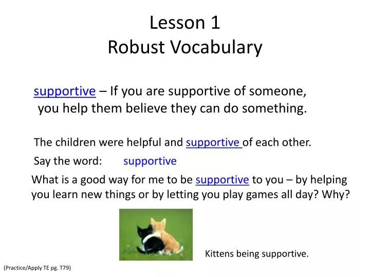 lesson 1 robust vocabulary