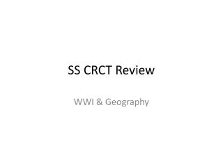 SS CRCT Review