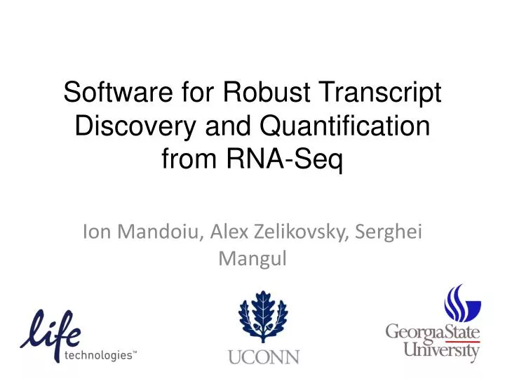 software for robust transcript discovery and quantification from rna seq
