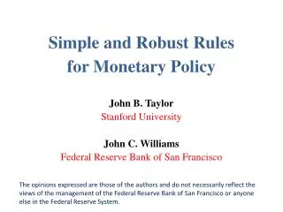 Simple and Robust Rules for Monetary Policy