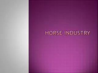 Horse Industry