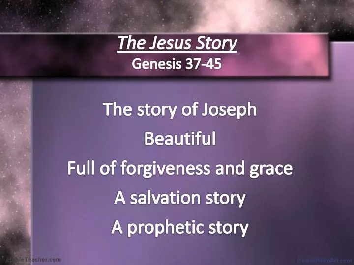 the jesus story genesis 37 45