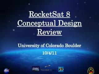 RocketSat 8 Conceptual Design Review