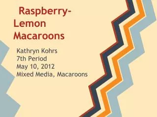 Raspberry-Lemon Macaroons