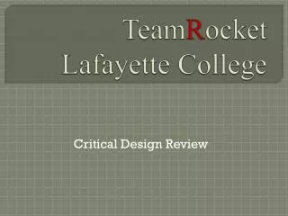 team r ocket lafayette college