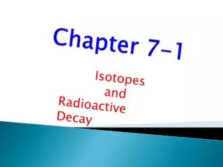 Chapter 7-1