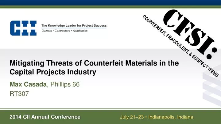 mitigating threats of counterfeit materials in the capital projects industry