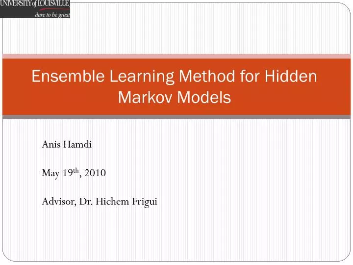 ensemble learning method for hidden markov models