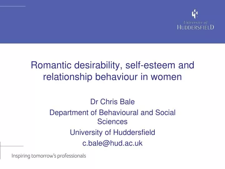 romantic desirability self esteem and relationship behaviour in women