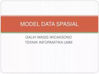 model data spasial