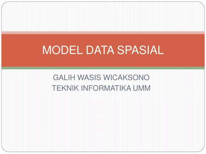 model data spasial