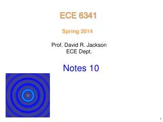 Prof. David R. Jackson ECE Dept.