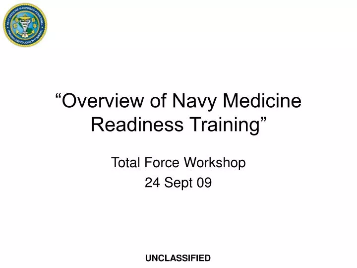 overview of navy medicine readiness training