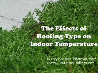 The Effects of Roofing Type on Indoor Temperature