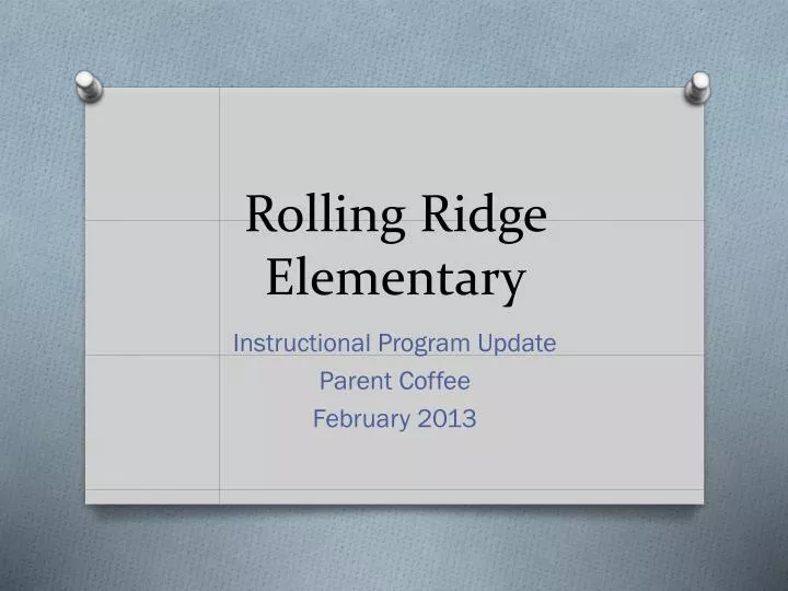 rolling ridge elementary