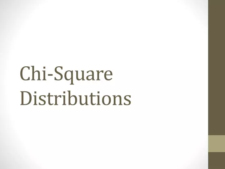 chi square distributions