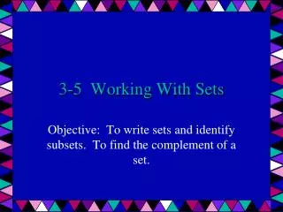 3-5 Working With Sets