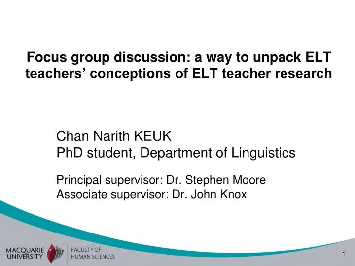 focus group discussion a way to unpack elt teachers conceptions of elt teacher research