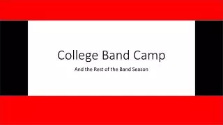 College Band Camp