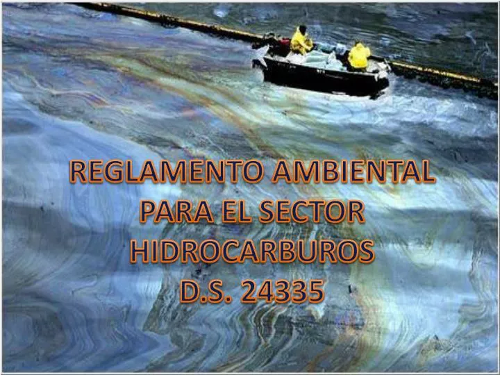 reglamento ambiental para el sector hidrocarburos d s 24335