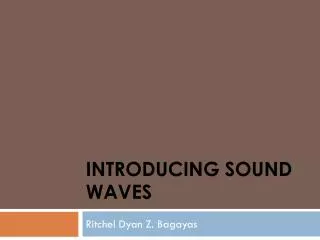introducing sound waves