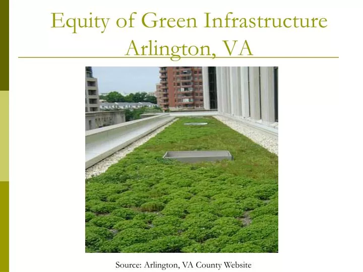 equity of green infrastructure arlington va