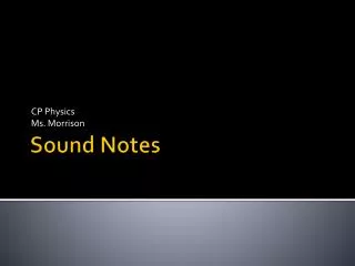 Sound Notes