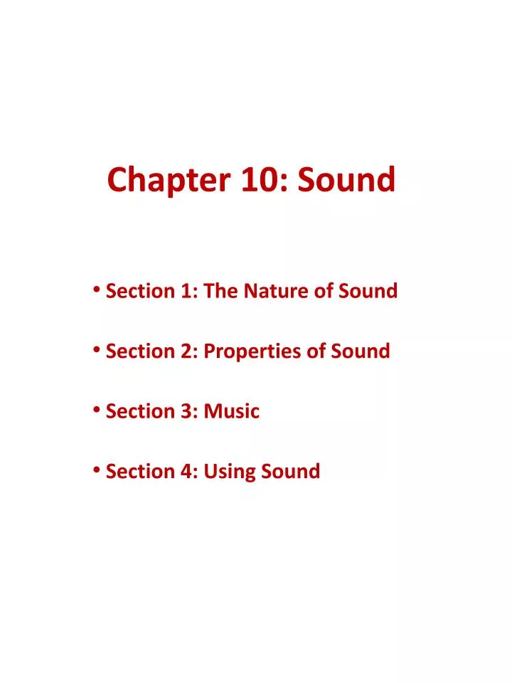 chapter 10 sound
