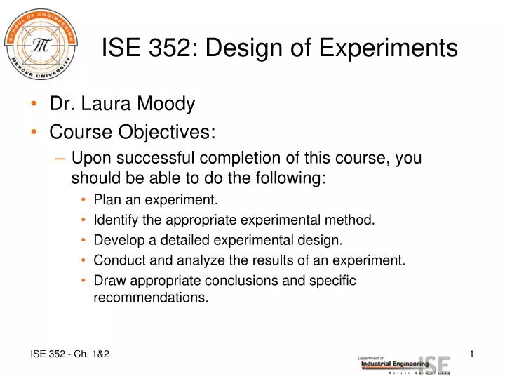 ise 352 design of experiments