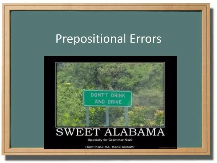 prepositional errors