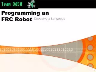Programming an FRC Robot