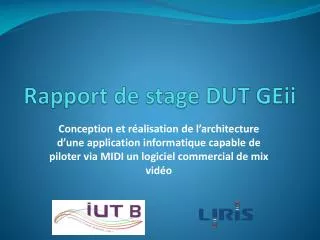 rapport de stage dut geii