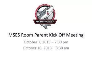 MSES Room Parent Kick Off Meeting