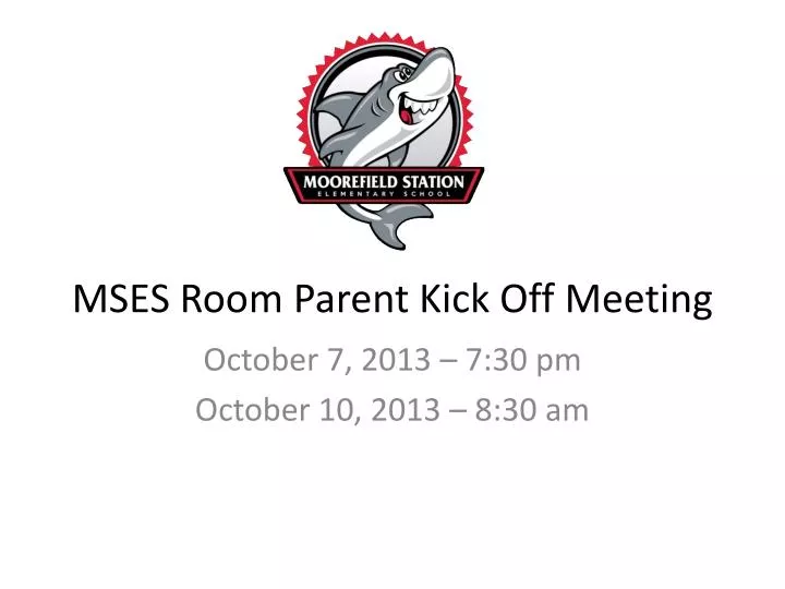 mses room parent kick off meeting