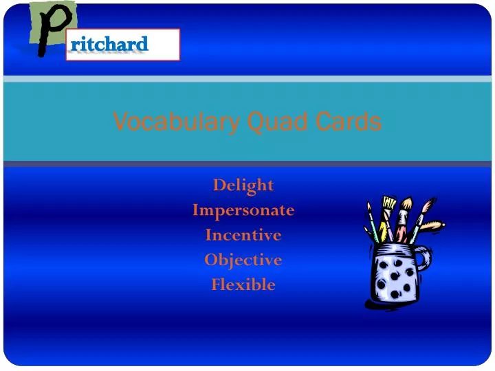 vocabulary quad cards