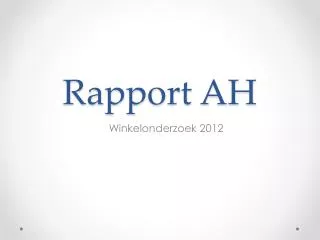 rapport ah