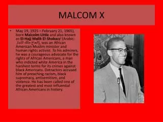 MALCOM X