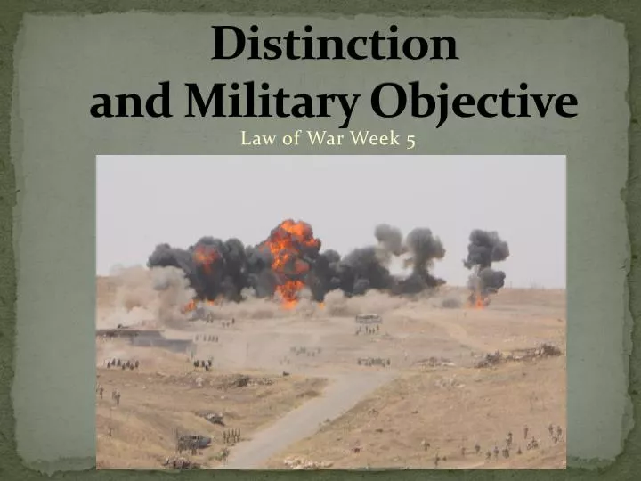 distinction and military objective