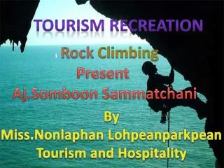 Tourism Recreation