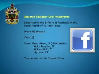 Research Education Oral Presentation
