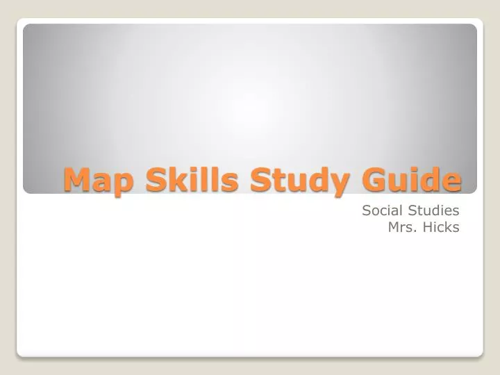 map skills study guide