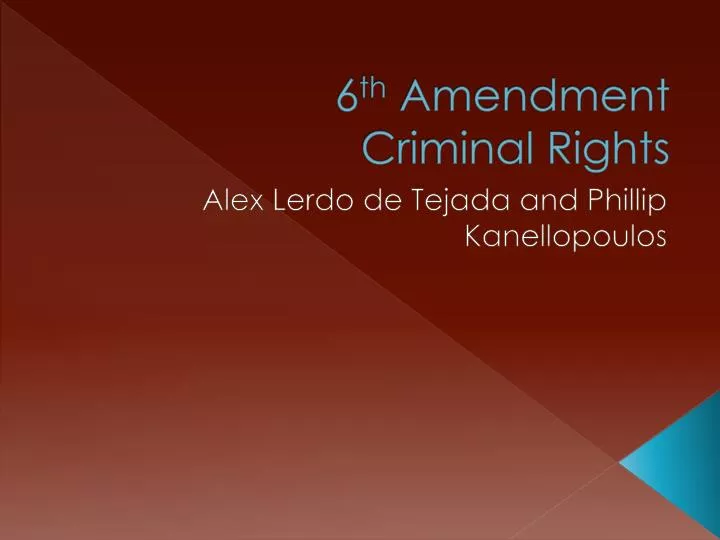 6 th amendment criminal rights