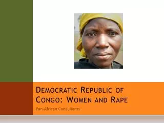 Democratic Republic of Congo: Women and Rape