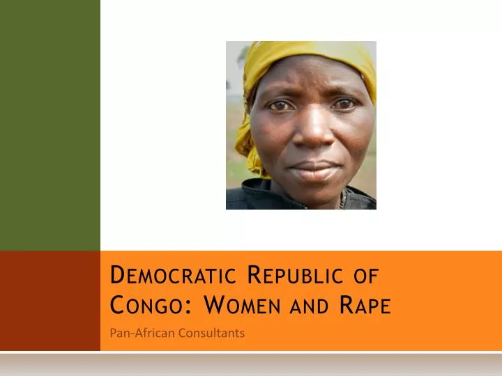 democratic republic of congo women and rape