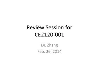 Review Session for CE2120-001