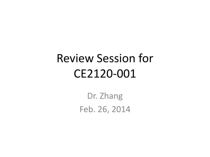review session for ce2120 001