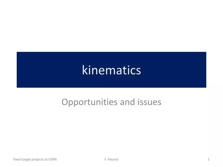 kinematics