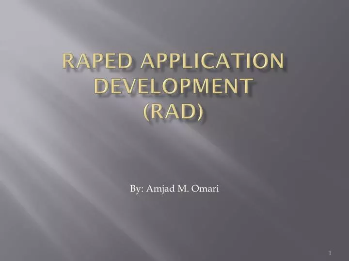 raped application development rad