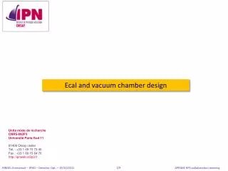 Ecal and vacuum chamber design